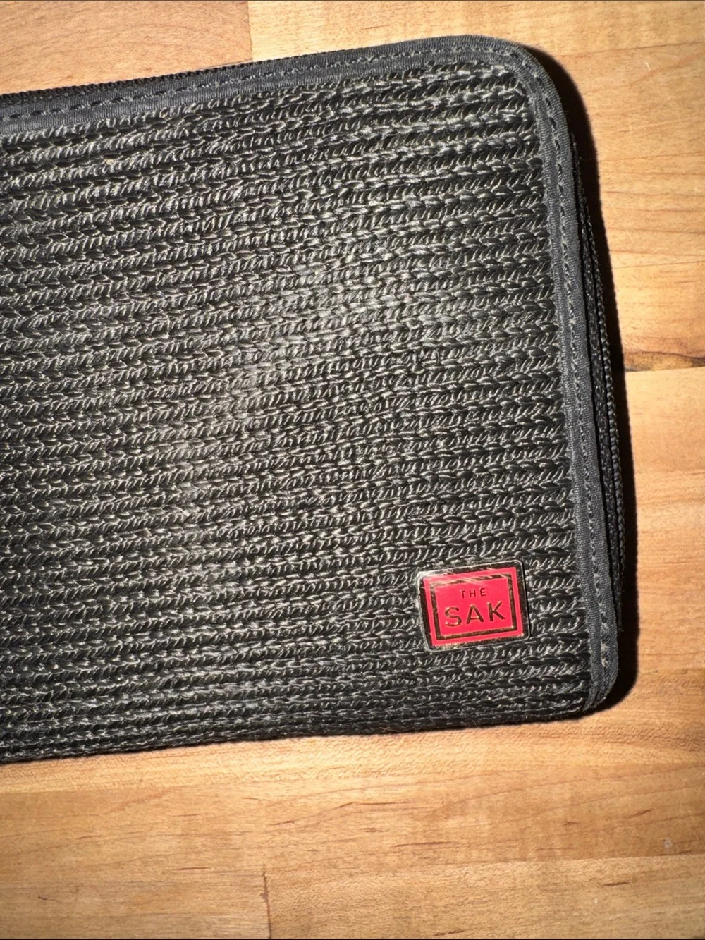 The Sak Black Woven Wristlet Y2K Wallet